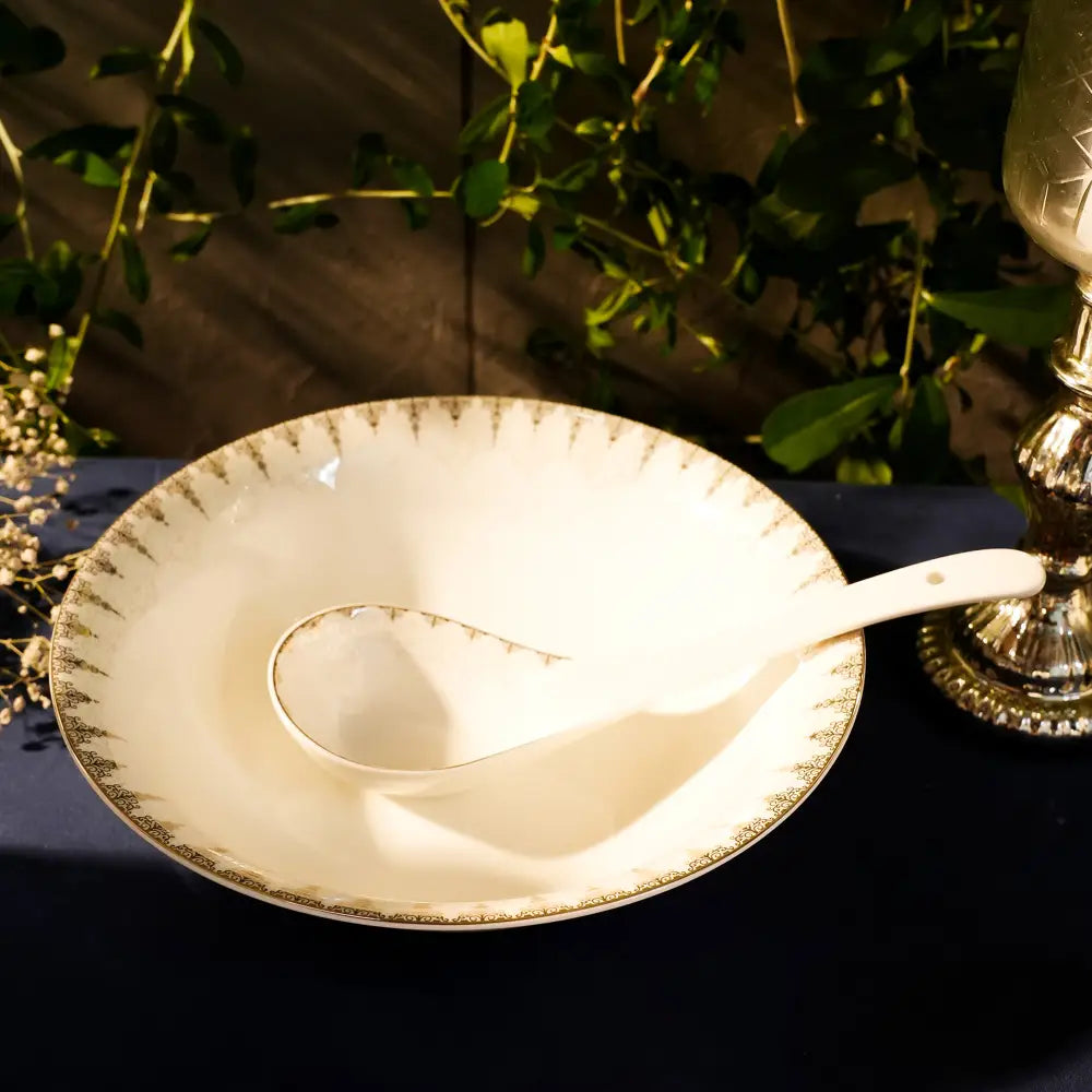 Moonlight Petal Grandeur Premium Dinner Set - Dinner set