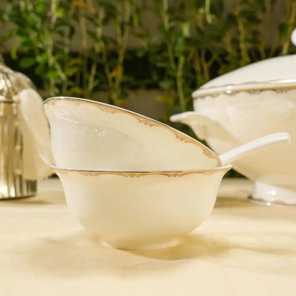 Opulent Aura Dinner Set – 35 & 48-Piece Luxe Collection - Dinner set