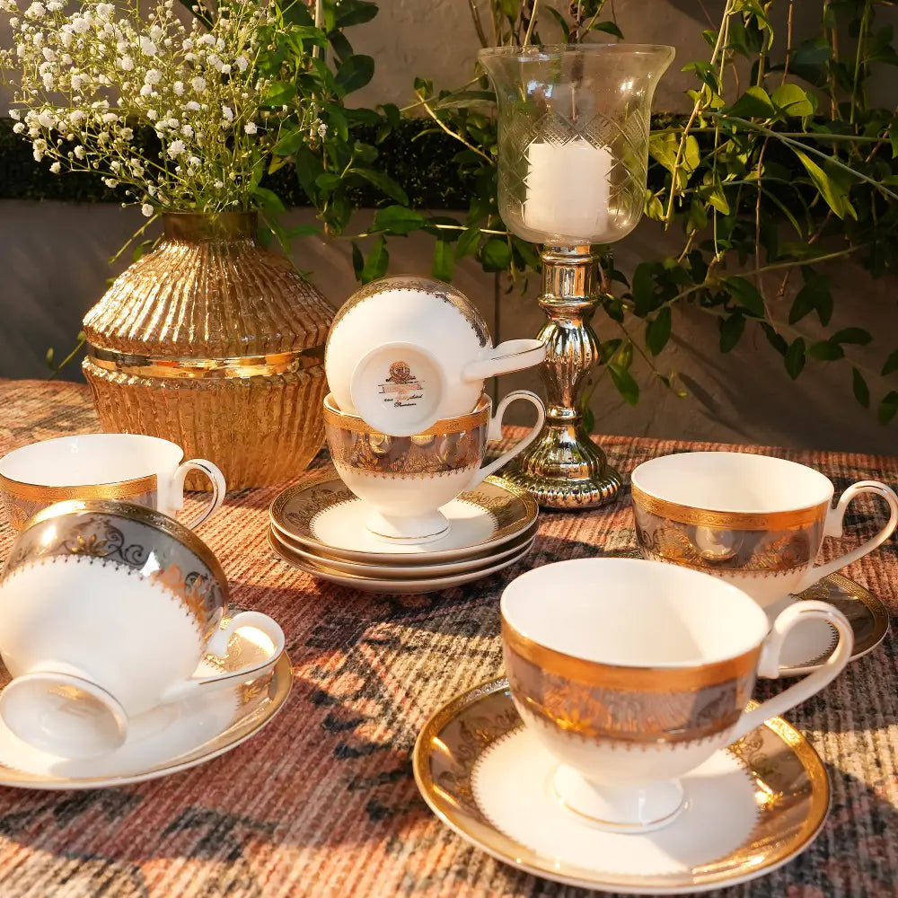Premium Gold Tea Set – Luxurious & Elegant Design for a Royal Experience - Cup Saucer