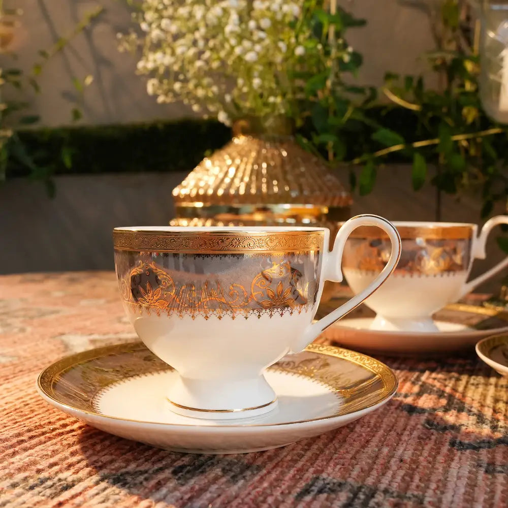 Premium Gold Tea Set – Luxurious & Elegant Design for a Royal Experience - Cup Saucer