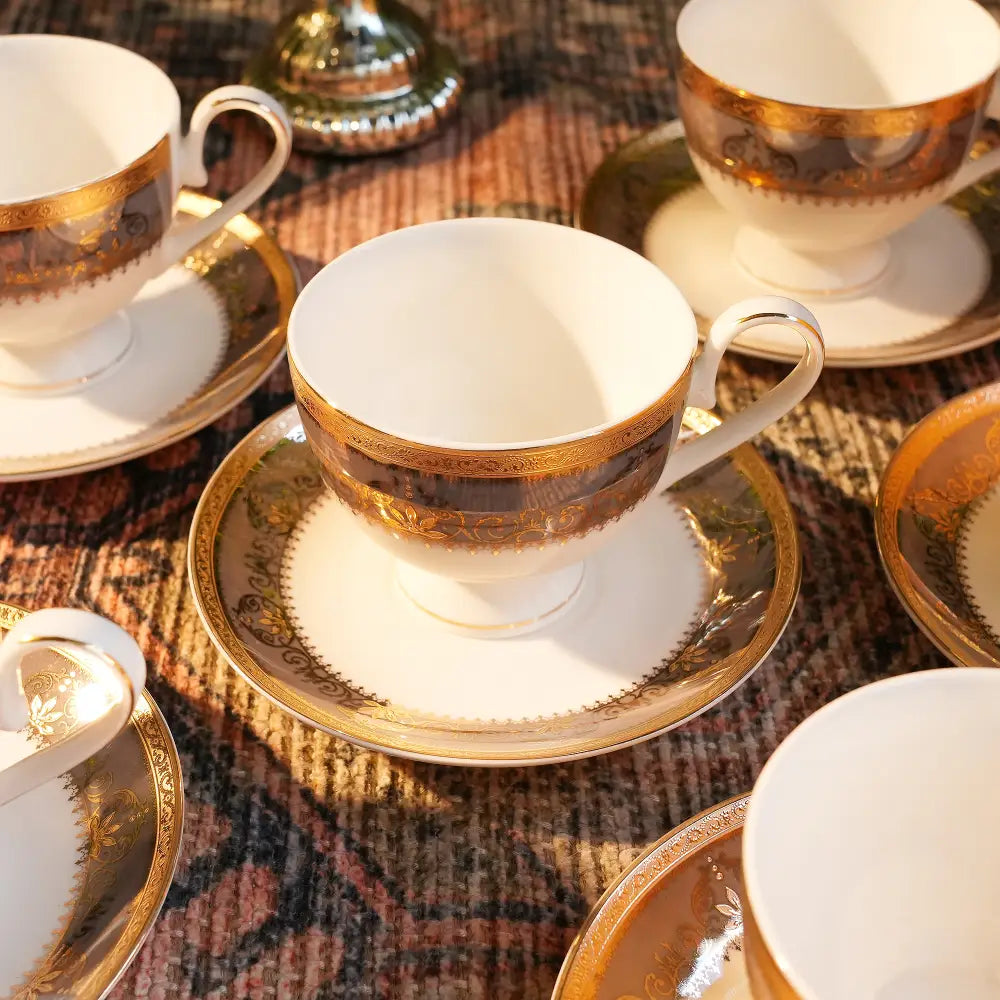 Premium Gold Tea Set – Luxurious & Elegant Design for a Royal Experience - Cup Saucer