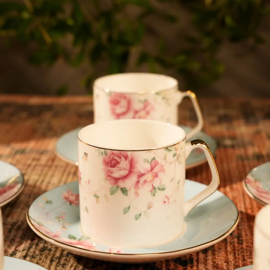 Premium Marble Gold Cup & Saucer β A Touch of Luxury & Elegance - 12 PCS CUP SAUCER - Cup Saucer