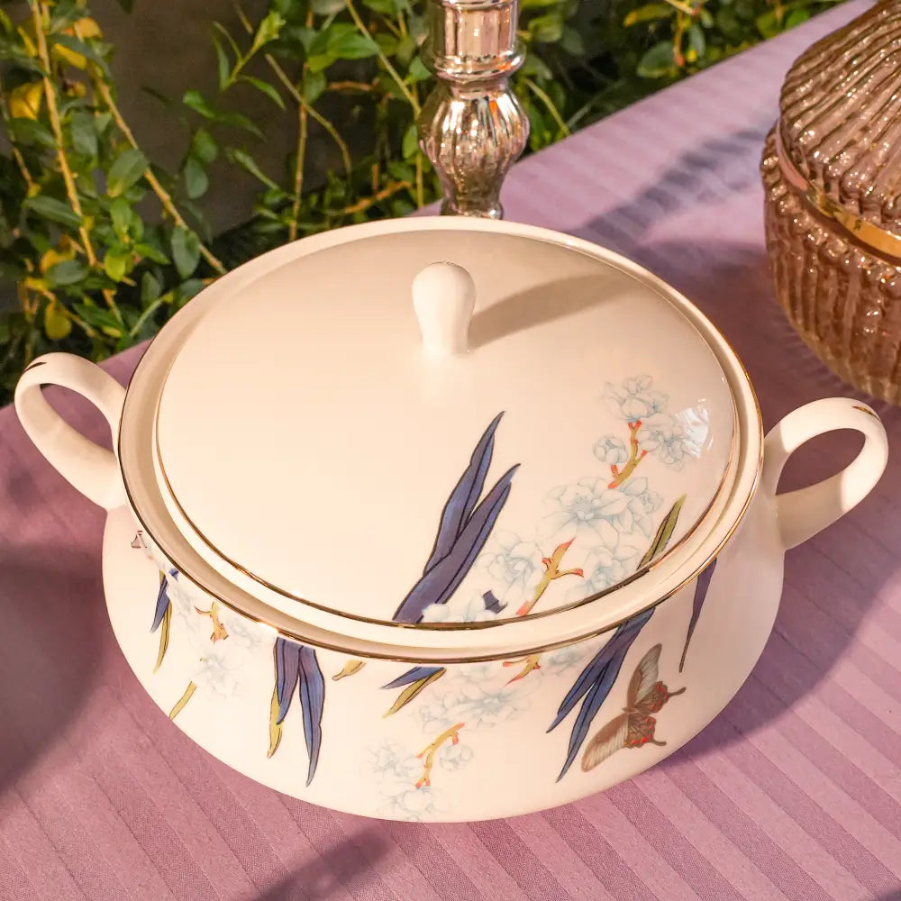 Primum Flower Design New Color Dinner Set – Elegant and Vibrant Dining - Dinner set