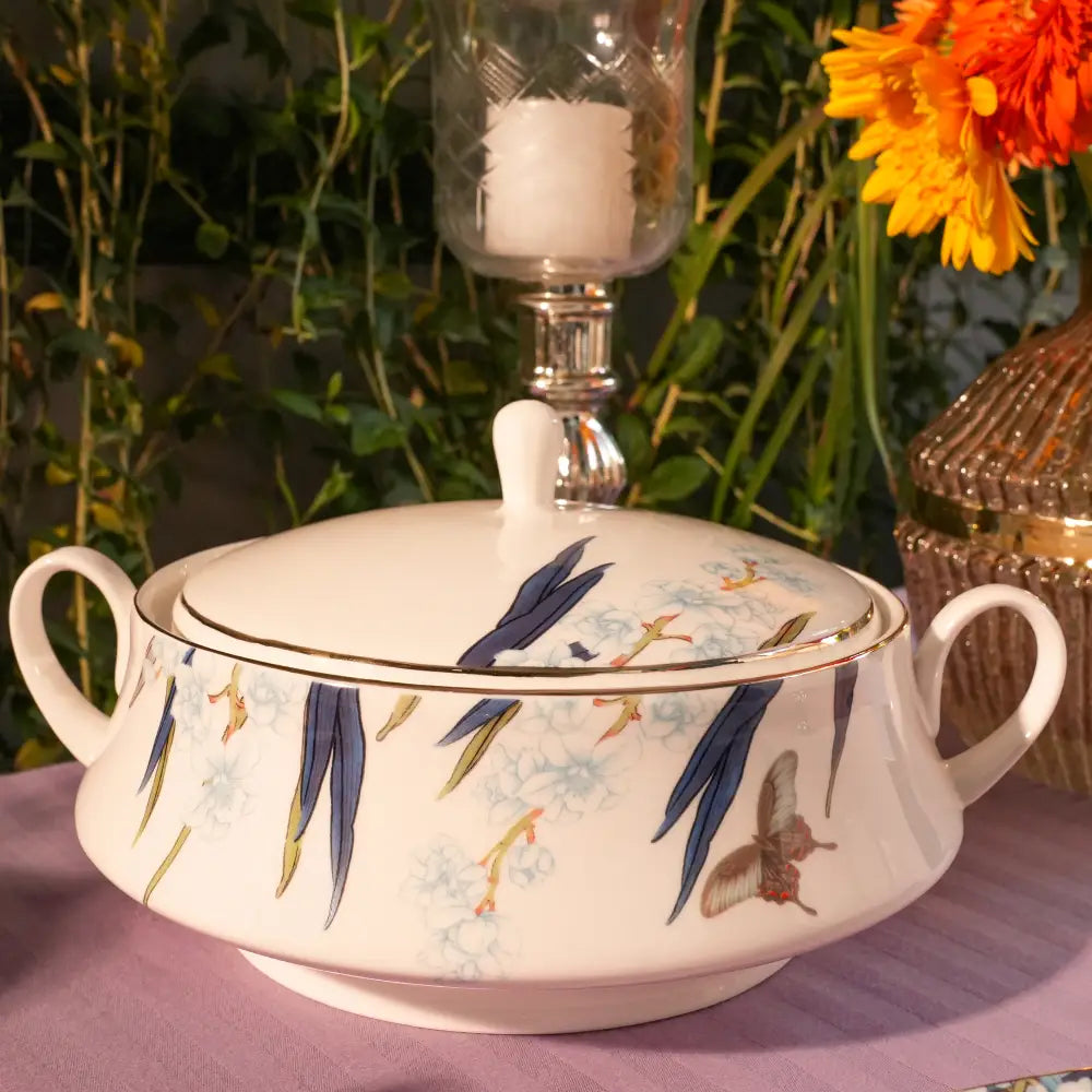 Primum Flower Design New Color Dinner Set – Elegant and Vibrant Dining - Dinner set