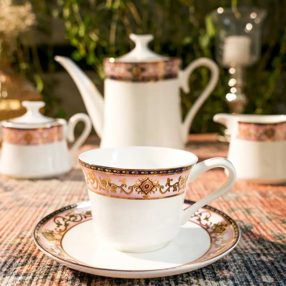 Primum Royal Gold Tea Set – Luxurious Gold-Coated Cup & Saucer - Cup Saucer