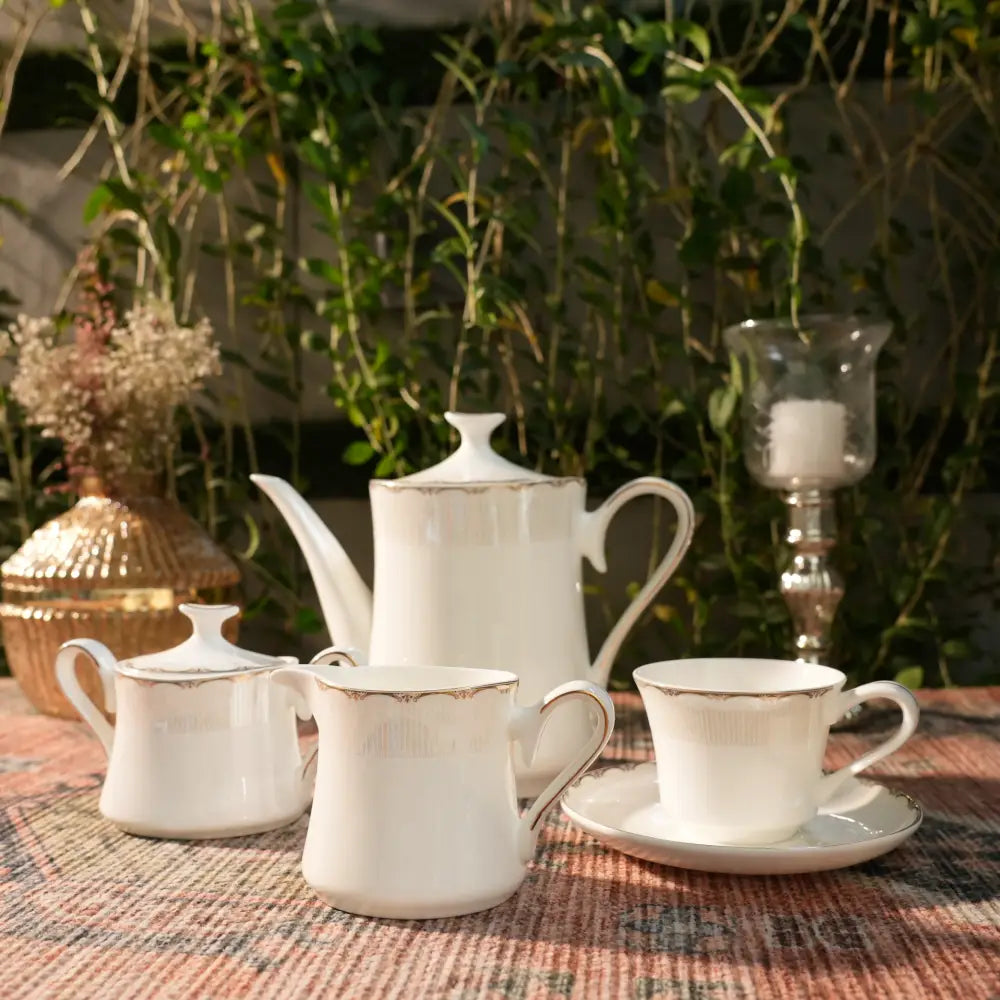 Regal Grace Tea Set – Royal White-Coated Cup & Saucer - Cup Saucer
