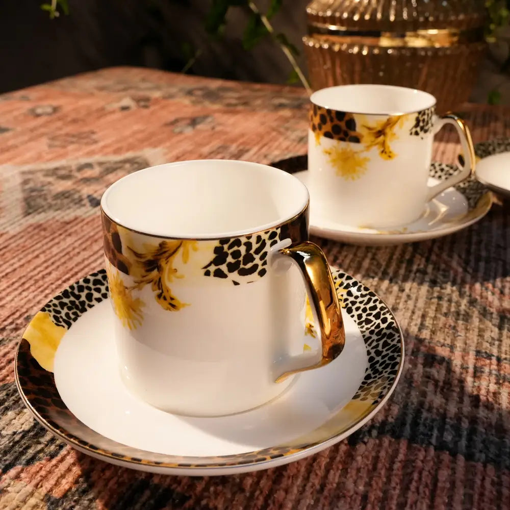 Regal Marble Gold Cup Saucers – A Symbol of Timeless Luxury - Cup Saucer