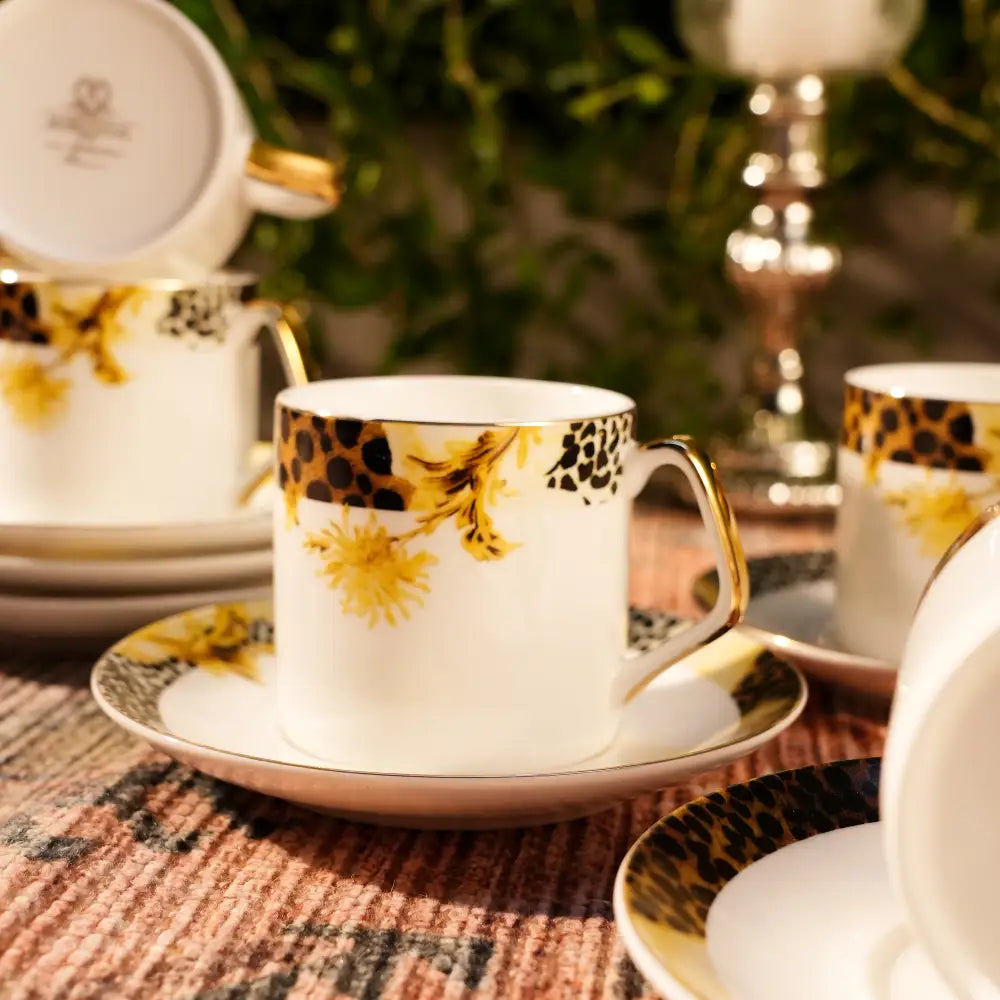 Regal Marble Gold Cup Saucers – A Symbol of Timeless Luxury - Cup Saucer