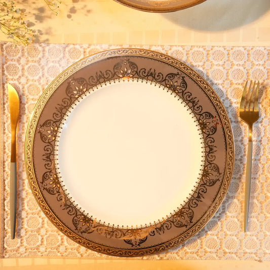 Regal Prime Luxe White & Gold Dinner Set – 35 & 48 Pcs - Dinner set