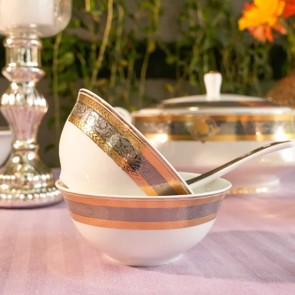 Regal Primum Deign White & Gold Dinner Set | Royal Elegance for Modern Dining - My StoreRegal Primum Deign White & Gold Dinner Set | Royal Elegance for Modern DiningDinner setRegal Primum Deign White & Gold Dinner Set | Royal Elegance for Modern DiningMy Store