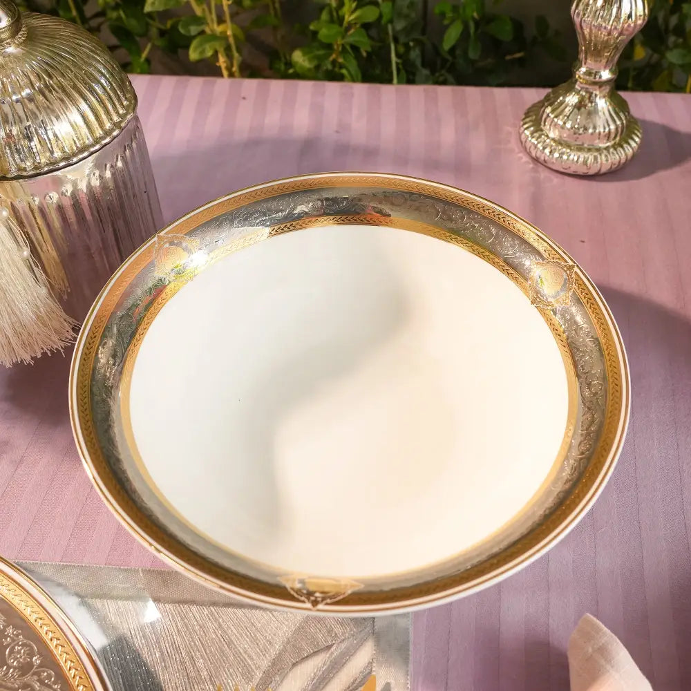 Regal Primum Deign White & Gold Dinner Set | Royal Elegance for Modern Dining - My StoreRegal Primum Deign White & Gold Dinner Set | Royal Elegance for Modern DiningDinner setRegal Primum Deign White & Gold Dinner Set | Royal Elegance for Modern DiningMy Store