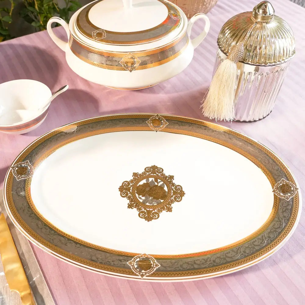 Regal Primum Deign White & Gold Dinner Set | Royal Elegance for Modern Dining - My StoreRegal Primum Deign White & Gold Dinner Set | Royal Elegance for Modern DiningDinner setRegal Primum Deign White & Gold Dinner Set | Royal Elegance for Modern DiningMy Store