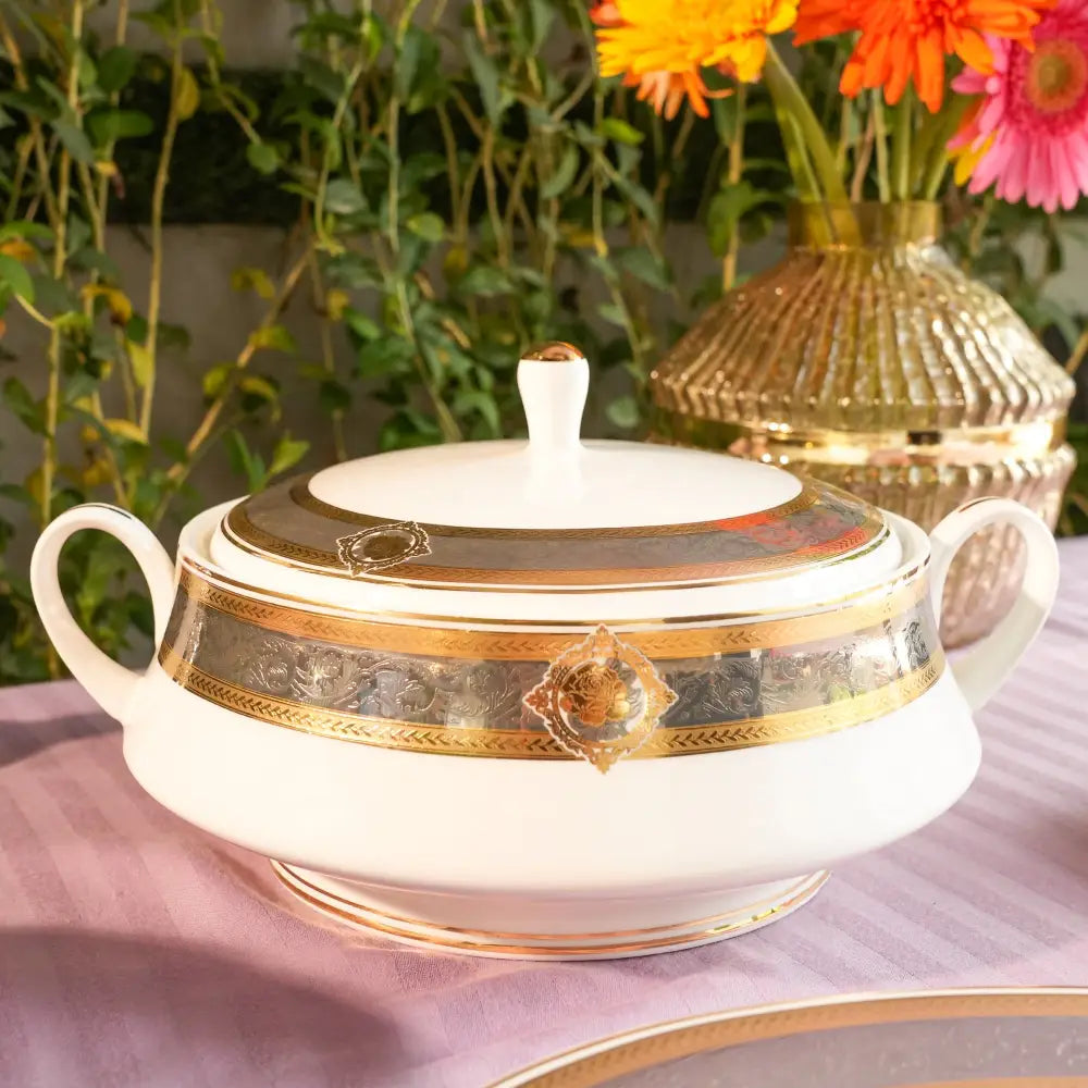 Regal Primum Deign White & Gold Dinner Set | Royal Elegance for Modern Dining - My StoreRegal Primum Deign White & Gold Dinner Set | Royal Elegance for Modern DiningDinner setRegal Primum Deign White & Gold Dinner Set | Royal Elegance for Modern DiningMy Store