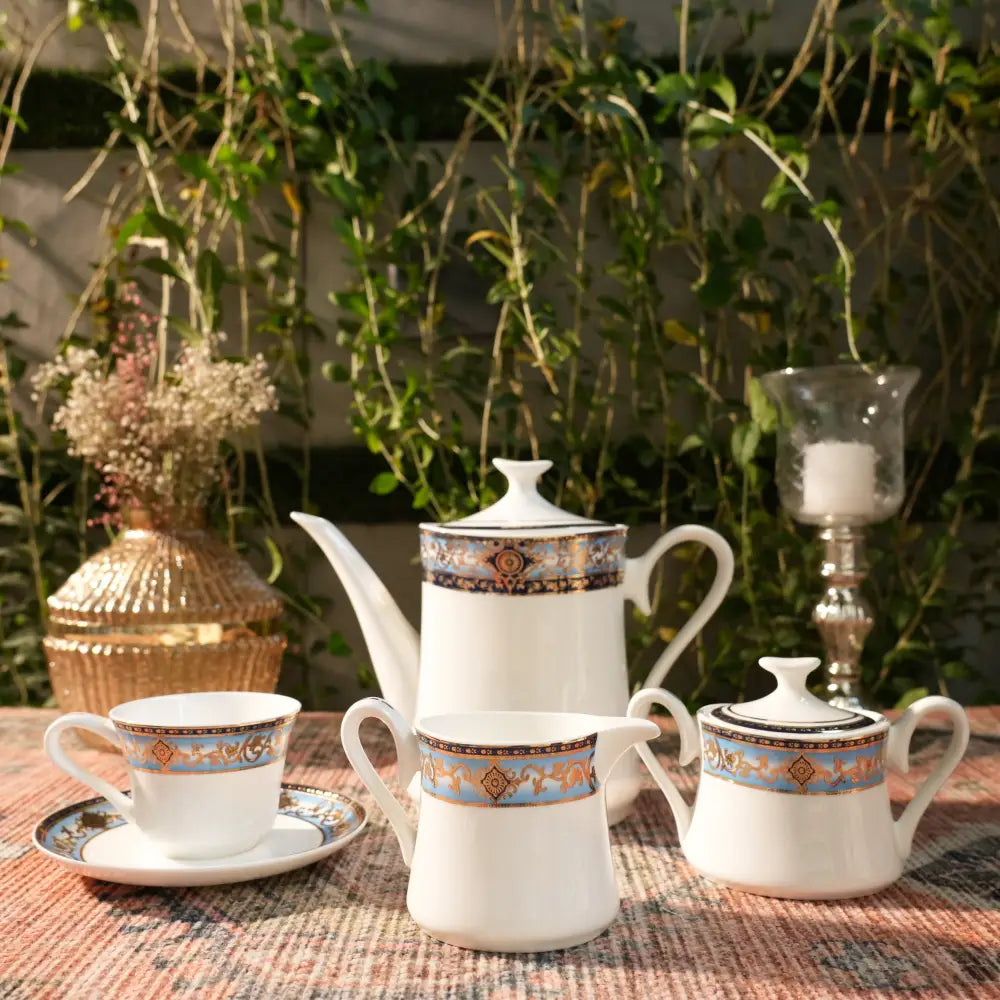 Royal Gold Infusion Tea Set – Exquisite Gold-Coated Cup & Saucer - 12 PCS CUP SAUCER - Cup Saucer