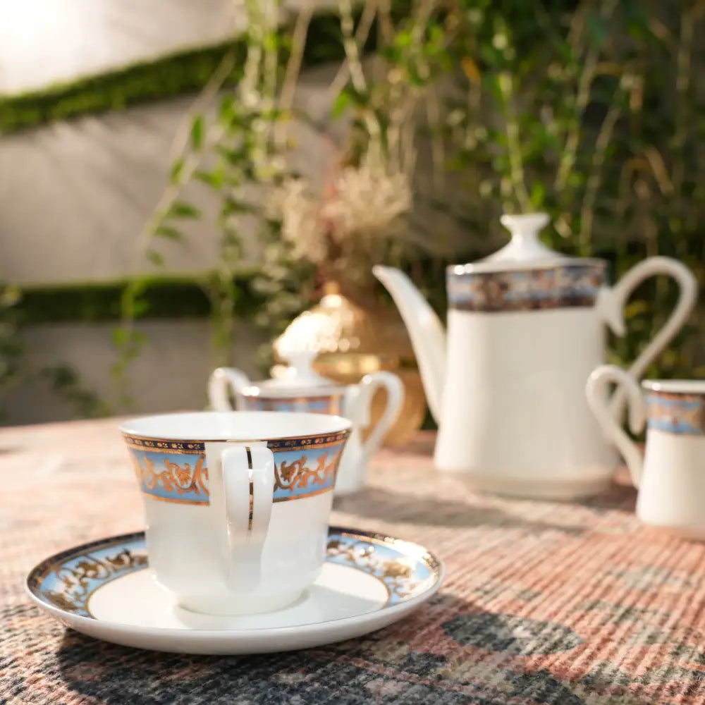 Royal Gold Infusion Tea Set – Exquisite Gold-Coated Cup & Saucer - Cup Saucer