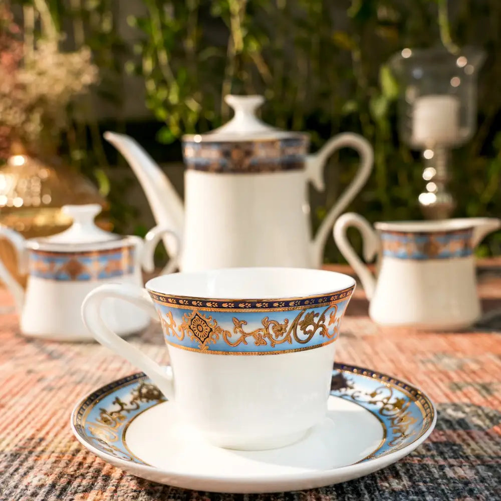 Royal Gold Infusion Tea Set – Exquisite Gold-Coated Cup & Saucer - Cup Saucer