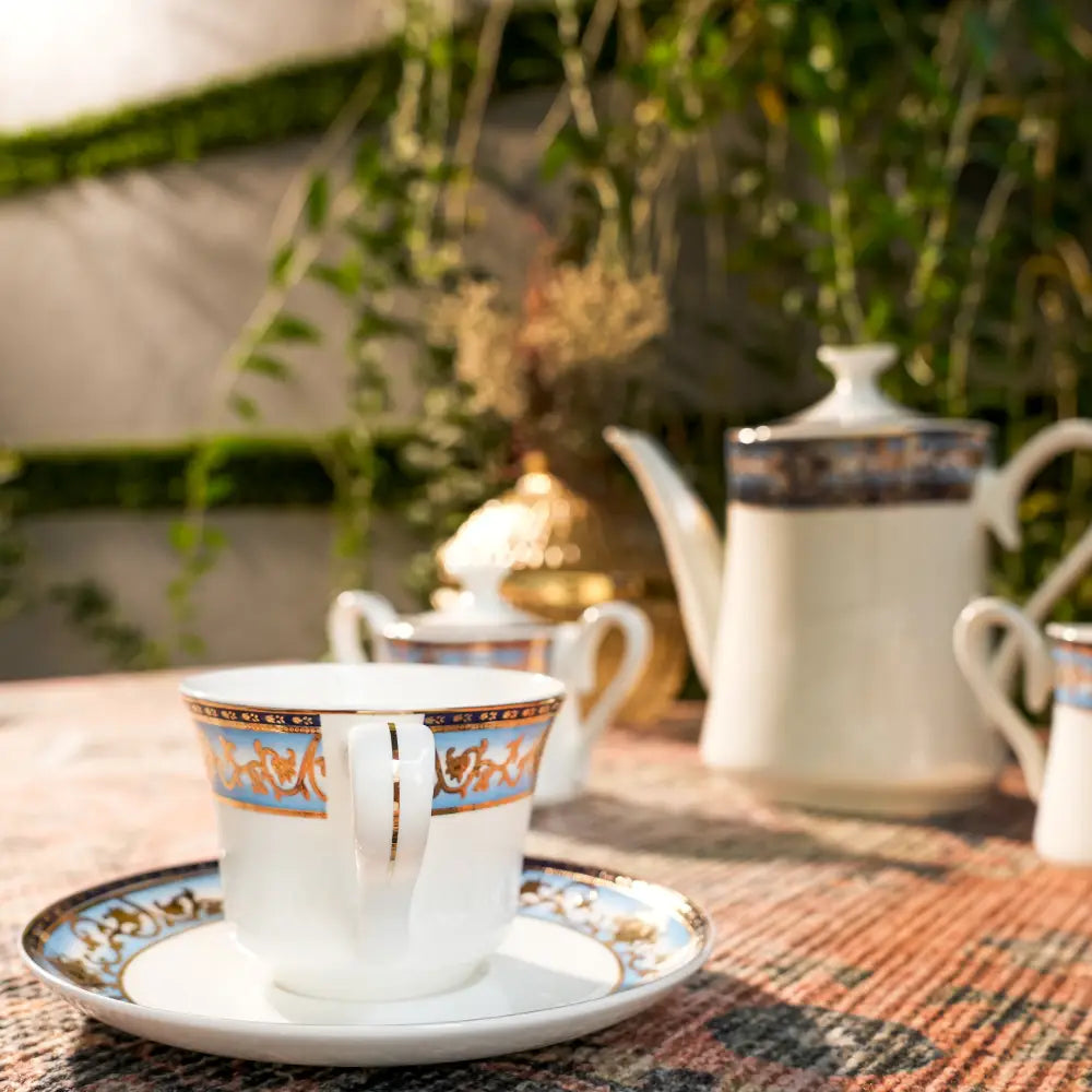 Royal Gold Infusion Tea Set – Exquisite Gold-Coated Cup & Saucer - Cup Saucer