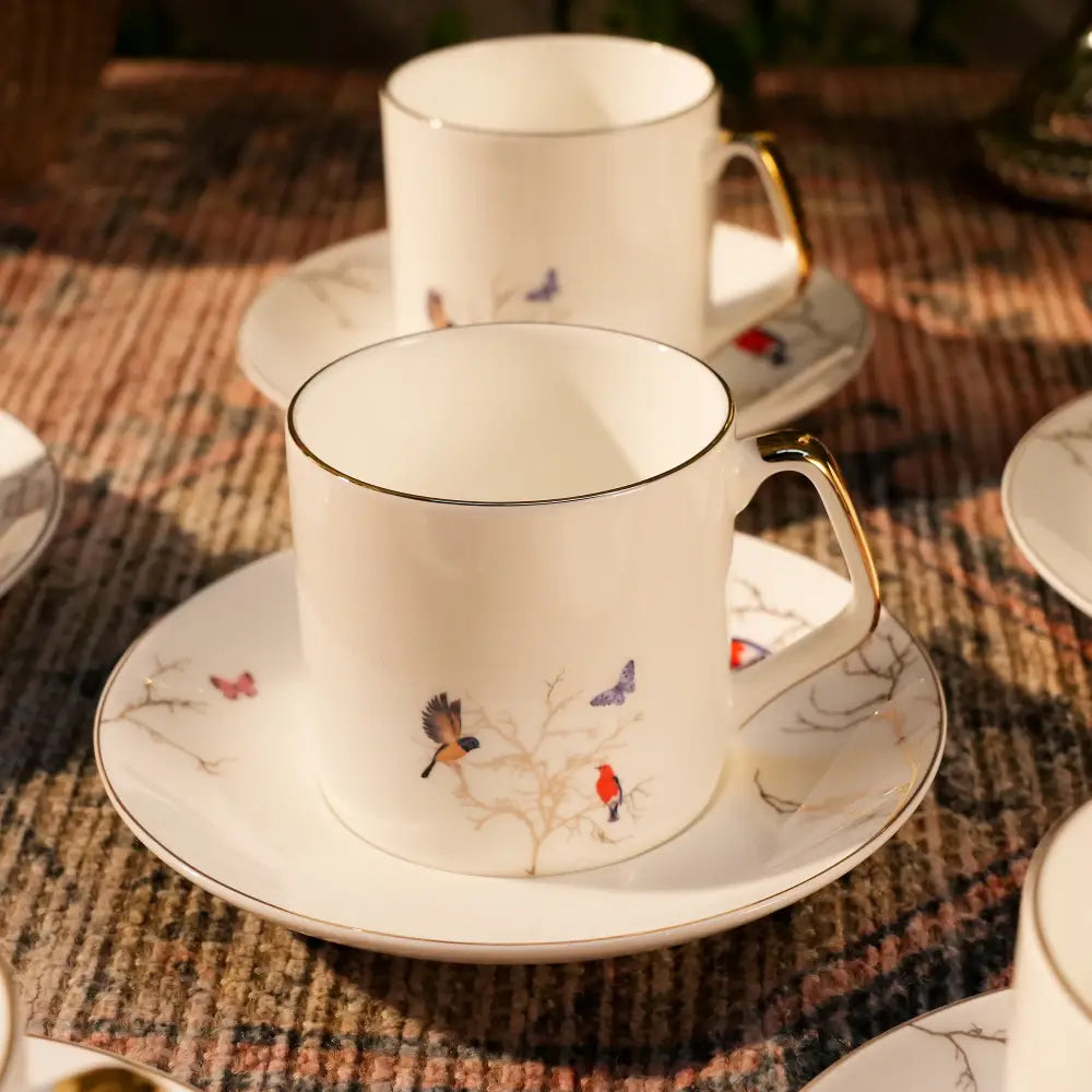 Royal Marble Gold Cup Saucers – Luxurious Elegance Fit for Royalty - Cup Saucer