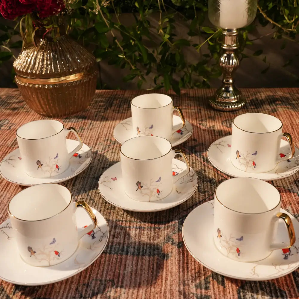 Royal Marble Gold Cup Saucers – Luxurious Elegance Fit for Royalty - Cup Saucer