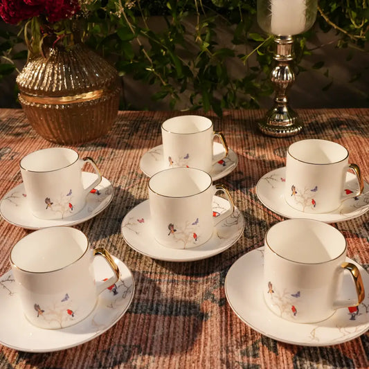 Royal Marble Gold Cup Saucers β Luxurious Elegance Fit for Royalty - Cup Saucer