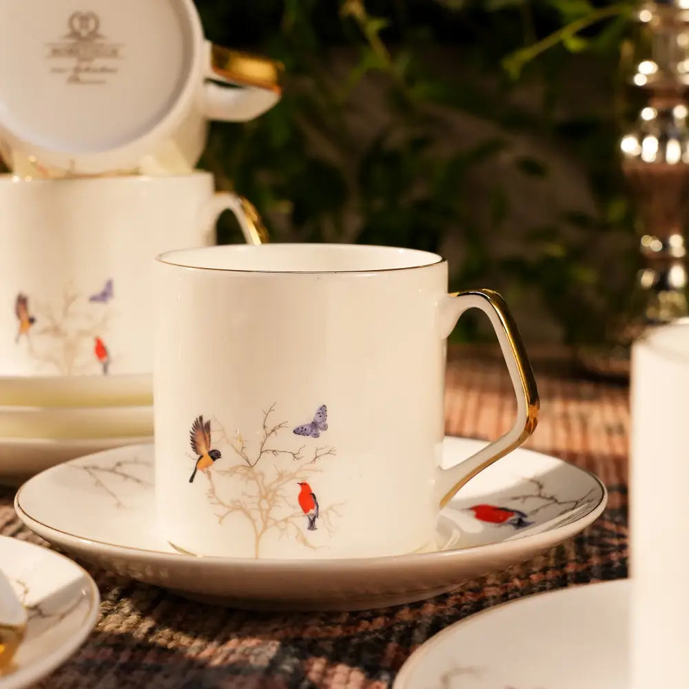 Royal Marble Gold Cup Saucers – Luxurious Elegance Fit for Royalty - Cup Saucer