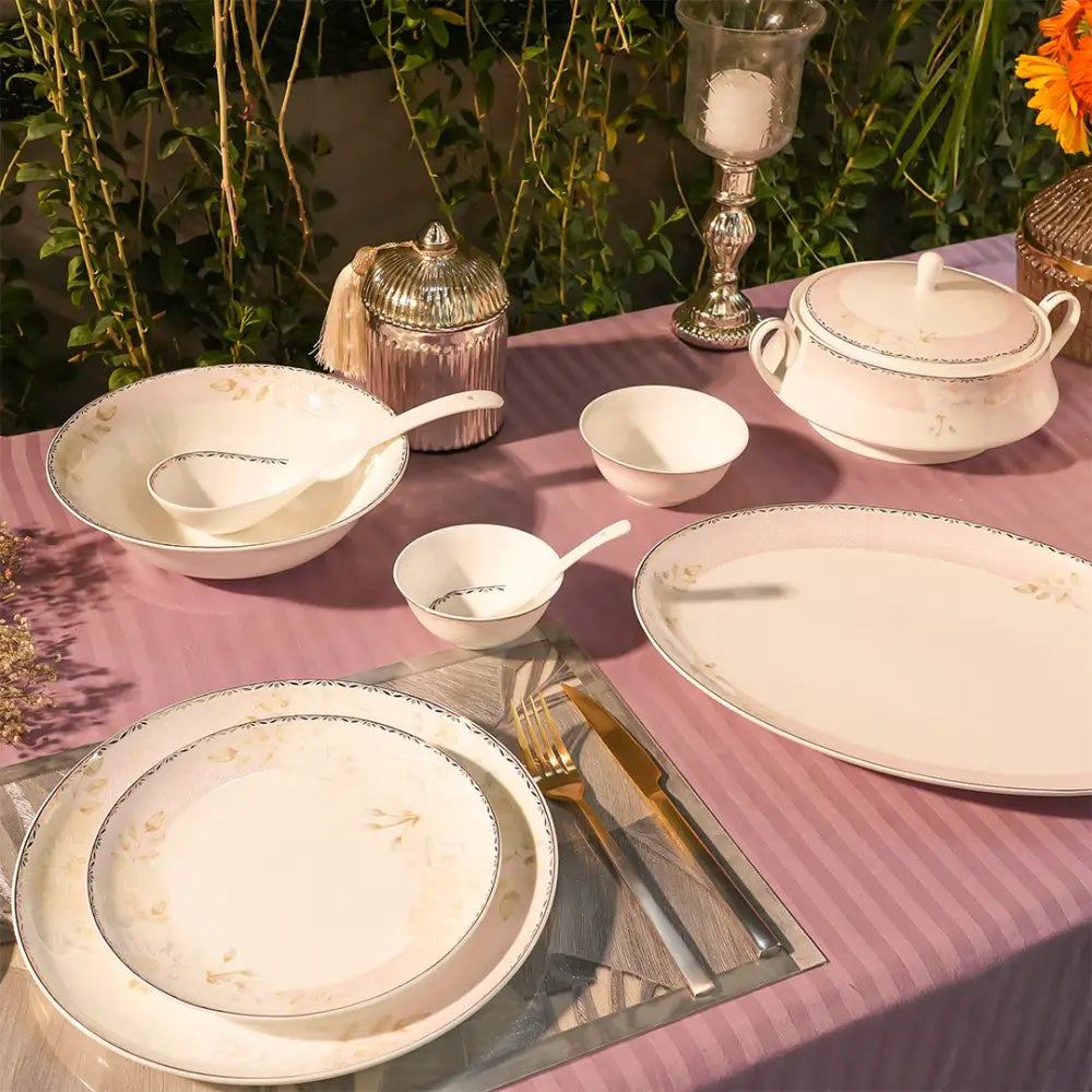 White Primum Deign Dinner Set – Modern Elegance for Every Meal - 35 PCS - Dinner set