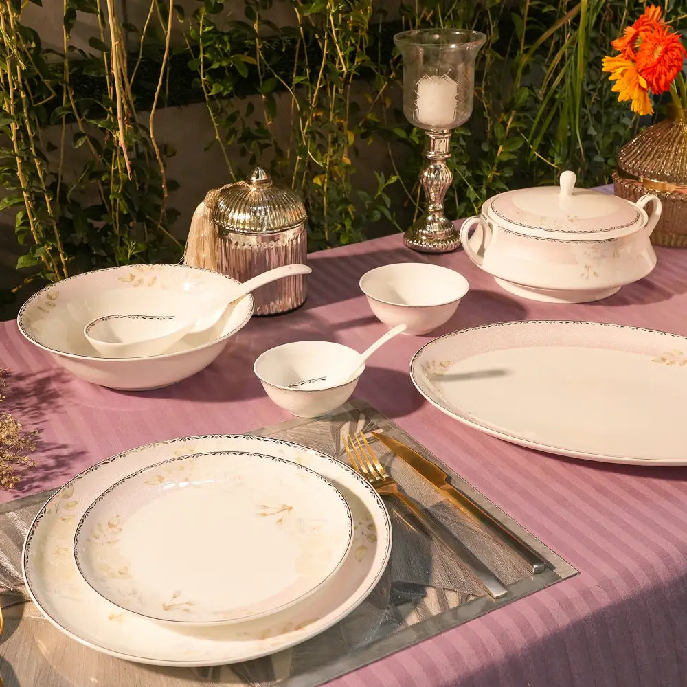 White Primum Deign Dinner Set – Modern Elegance for Every Meal - Dinner set