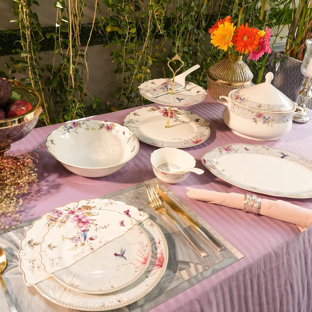 White Primum Deign Dinner Set with Floral Design - My StoreWhite Primum Deign Dinner Set with Floral DesignDinner setWhite Primum Deign Dinner Set with Floral DesignMy Store