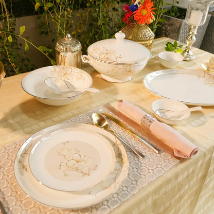 Rose Luxe Dinner Set – 35 & 48-Piece Rose Gold Elegance - Dinner set