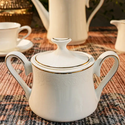 Royal White Cup & Saucer Set – Unique & Elegant Design for a Luxurious Experience - Cup Saucer