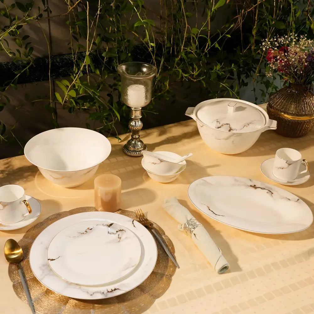 Whispering Pines Dinner Set – Nature’s Elegance for Your Dining Table - Dinner set
